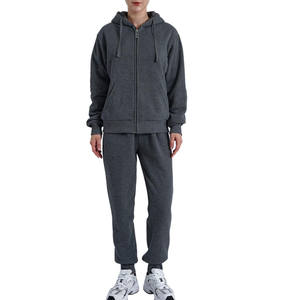 Logo personnalisé femmes Gym Workout Fitness Jogger 2 pièces à capuche Jogger femmes survêtement ensemble conception personnalisée respirant survêtement - Product Image 2