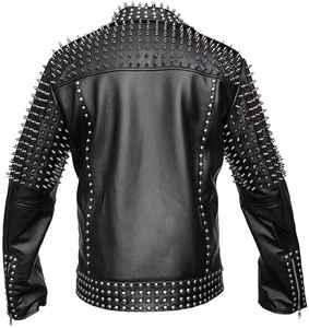 Veste en cuir à la mode pour hommes de grande taille Vestes de sport pour motocyclettes pour hommes dans toutes les tailles sur mesure - Product Image 2