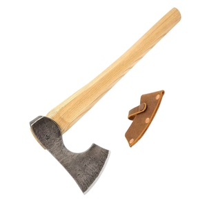 Venta al por mayor personalizada de calidad superior OEM ODM servicio forjado a mano de acero de alto carbono hacha con madera de fresno blanco hacha de supervivencia hacha - Product Image 1