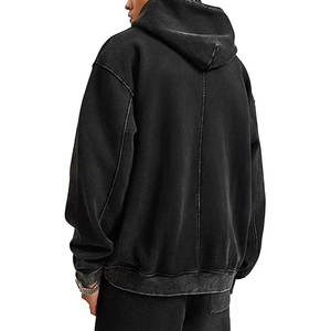 Sweats à capuche de qualité supérieure délavés à l'acide de luxe personnalisés Vêtements pour hommes 100% Sweatshirts en molleton de coton Pull à capuche personnalisé pour hommes - Product Image 4
