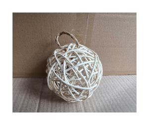 Boule en rotin faite à la main, décoration d'intérieur, ornements pour le salon, centre de table, artisanat en osier naturel rustique, boule en rotin - Product Image 1