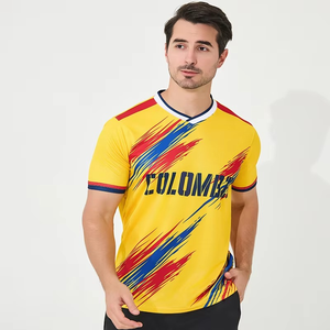 Maillot de football Coupe d'Amérique Colombie 2024 en Spandex/Polyester à manches courtes – Vêtements de sport et de course personnalisés très demandés - Product Image 3