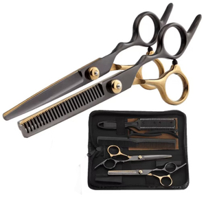 7 pouces japonais en acier gaucher coiffure lame droite salon de coiffure ciseaux de coupe de cheveux - Product Image 4