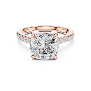 Anillo de diamante de promesa con acabado brillante de 14K con piedras preciosas - Product Image 2