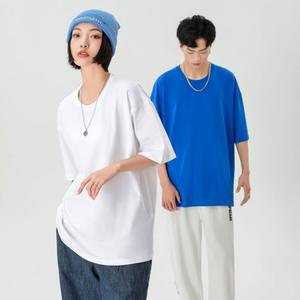 เสื้อยืดผ้าฝ้ายรุ่นเฮฟวีเวตสำหรับผู้ชายเสื้อแนวสตรีทแวร์ไหล่ตกเสื้อยืดปรับแต่งโลโก้ได้เสื้อยืดพรีเมียม - Product Image 2