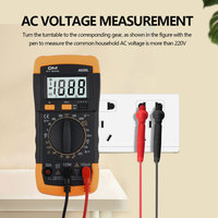 Multimètre Numérique LCD A830L Électrique, Testeur de Courant, Voltmètre, Ampèremètre Portable, Tension CC CA, Diode et Fréquence