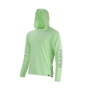 Vêtements de pêche en gros pour hommes UPF30 Protection solaire Sweat à capuche de pêche à manches longues - Product Image 5