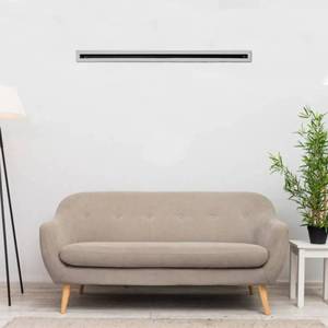 Diffuseur linéaire LS-B-03900 en aluminium peint blanc, 3 fentes, registres et grilles linéaires, longueur 800 mm - Product Image 2