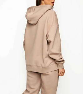 Buena calidad de algodón casual al por mayor de dos piezas personalizado chándal mujeres chándales trajes para niñas todos los colores ropa de entrenamiento - Product Image 4