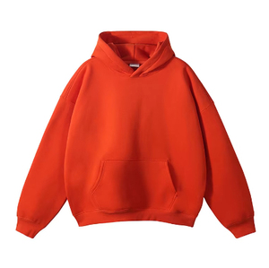 Sudadera con Capucha de Felpa para Hombre, Corte Regular, Diseño Sólido, 100% Algodón, con Bolsillo, Tallas Grandes, Informal, Transpirable - Product Image 1