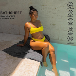 Nouveau drap de bain 100% coton couleur charbon de bois dans un hôtel de choc à usage domestique pour adultes drap de bain de haute qualité charbon de bois taille 100x150cm - Product Image 3