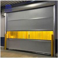 Pintu PVC Kontrol Cerdas Kecepatan Tinggi dengan Tirai Anti Angin dan Desain Tahan Korosi untuk Gudang Pendingin