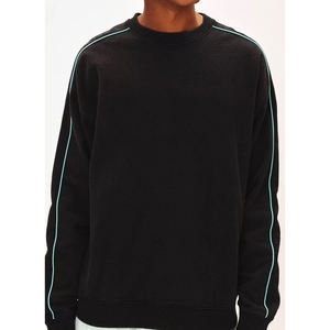 Sudadera lisa de cuello redondo personalizada para hombre, Jersey de algodón 100%, forro polar en blanco de gran tamaño, Unisex, con capucha, primavera, transpirable, Color sólido - Product Image 3