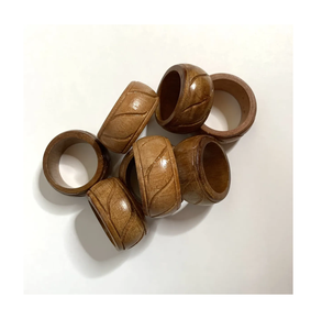 การออกแบบใหม่แหวนผ้าเช็ดปากไม้คุณภาพระดับพรีเมียมที่วางผ้าเช็ดปากดีไซน์ทันสมัยสําหรับรายการเครื่องครัวการออกแบบชั้นนํา - Product Image 3