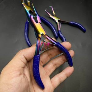 Herramientas de extensión de cabello INTERNATIONAL NOMEX de alta calidad Premium, juego de alicates de acero inoxidable sostenible, Micro multicolor arcoíris - Product Image 4