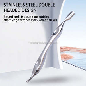 Empujador de Cutículas de Acero Inoxidable de Doble Punta, Reutilizable, para Limpieza de Uñas y Cuidado de Manicura, Alta Calidad - Product Image 2