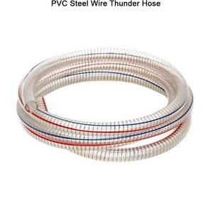Tuyau d'aspiration en PVC flexible et durable à haute pression tuyau en spirale en fil d'acier transparent de qualité alimentaire pour l'alimentation et la décharge en eau - Product Image 3