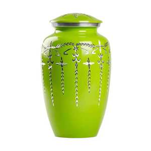 Urne de crémation en aluminium blanc sur mesure conçue et fabriquée pour les funérailles humaines de bébé de compagnie de haute qualité d'exportation - Product Image 3