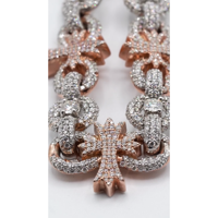 <strong>Best</strong> <strong>Selling</strong> 20mm Iced Out Hip Hop <strong>Chain</strong> High Quality Round Cut <strong>Moissanite</strong> Gold Plated 10k Gold Diamond Main Stone