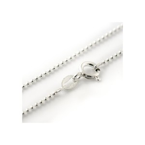 สร้อยลูกปัดละเอียด1มม. จำนวน2ชิ้นโซ่ลูกปัดเงินยาว45ซม. - Product Image 1