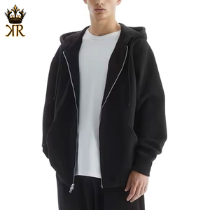 เสื้อฮู้ดดี้ผู้ชายแบบยูนิเซ็กซ์สำหรับฤดูหนาว ผ้าฝ้าย 100% แบบซิป ทรงปกติ พร้อมโลโก้แบบกำหนดเองและดีไซน์กันน้ำ - Product Image 3