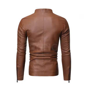 Chaquetas de cuero de invierno ligeras hechas a medida de tela de lana de alta calidad con cuello levantado nuevo estilo callejero transpirable - Product Image 3