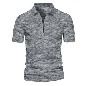 2023 verano negocios Casual hombres para Polos transpirable estampado camiseta con solapa cremallera calle moda Tops en tamaño 6XL - Product Image 4