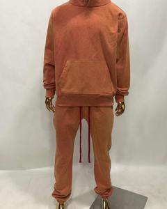 Oem nueva llegada de los hombres de talla grande Sudadera con capucha conjuntos de alta calidad 100% algodón sudadera Puff impresión invierno chándal de gran tamaño para los hombres - Product Image 5