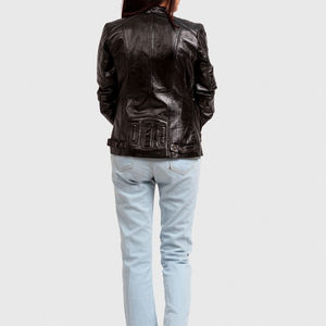 Chaquetas de cuero de piel de oveja genuina hechas a medida a la moda para mujer Top de relleno de algodón Último diseño Venta caliente Logotipo personalizado - Product Image 6