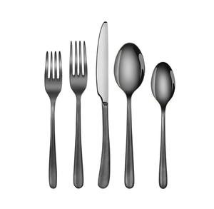 Ensemble de 5 couverts en acier inoxydable, design luxueux, poignées argentées, parfait pour la table à manger, ustensiles de cuisine, usage quotidien en Inde - Product Image 1