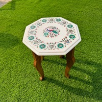 Surface élégante de dessus de table de marbre luxueux de fournisseur indien pour le café ou la console et les tables d'étude disponibles au prix d'usine