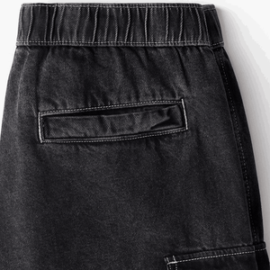 Shorts en jean décontractés pour hommes, tendance streetwear, nouvelle collection été, tissu extensible, style hip-hop, shorts baggy en jean - Product Image 2