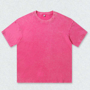 Camisetas de Punto para Hombre, Hechas a Medida, 100% Algodón, Lavado Ácido, Corte Regular, Manga Corta, Cómodas, Transpirables, Bordado Personalizado - Product Image 2