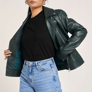 เสื้อแจ็กเก็ตสำหรับผู้หญิงแบบ2025ระบายอากาศได้ดีหนังแข็งแขนยาวตกแต่งหลุมด้วยผ้าฝ้าย - Product Image 2