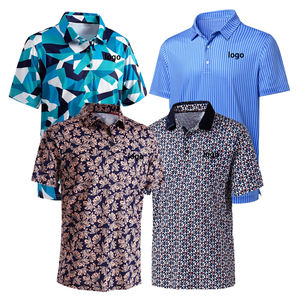 남성용 골프 맞춤형 폴로 셔츠 전체 인쇄 통기성 빠른 건조 보증 품질 폴로 셔츠 남성 - Product Image 1