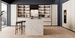 Custom Kitchen Bathroom Vanity Tops Porcelain Natural Stone Countertops Carrara Calacata Marble for Hotel Projects Prefab Cut - Product Image 3