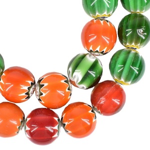 Cuentas de vidrio Millefiori hechas a medida, patrones y diseños surtidos con tema africano, cuentas decorativas de cristal rojo y azul - Product Image 4