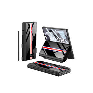 Étui de luxe en silicone Netzy pour Galaxy Z Fold 6, série Business Safa, protection de l'appareil photo, fente pour carte, support pour S-Pen - Translucide INS - Product Image 1