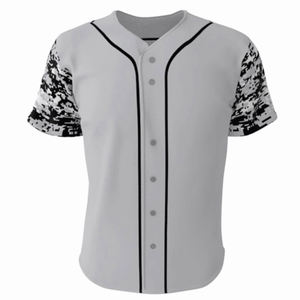 Camiseta de béisbol a rayas con estampado de poliéster 100% personalizada para adultos, ropa deportiva transpirable de secado rápido, conjuntos de uniformes de softbol de talla grande - Product Image 4