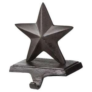 White Wash Metal Snowflake <b>Stocking</b> Holder <b>Christmas</b> Decorative - Product Image 6