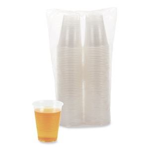 Boardwalk BWKTRANSCUP10CT 10 Oz. Translucent Polypropylene Plastic <b>Cold</b> <b>Cups</b> for Parties 1000/Carton - Product Image 1