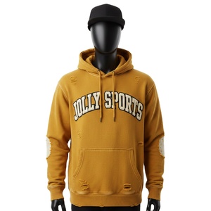 Sudadera con Capucha para Hombre, Algodón de Alta Calidad, Felpa de 320 GSM, Sensación Suave, Estilo Urbano, Acabado Desgastado, Sudadera Básica Personalizada con Relieve - Product Image 1