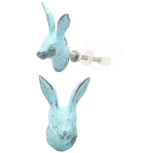 Bleu lapin en détresse meubles en fonte Style moderne porte de cuisine armoire tiroir boutons et poignée pour chambre et salle de bain - Product Image 2