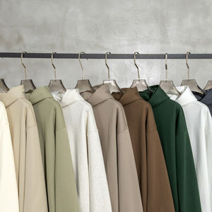 Vêtements de rue en relief personnalisé poids lourd tricoté coupe et coudre coton sweats à capuche surdimensionnés unisexe de haute qualité anti-rétrécissement sweats à capuche - Product Image 3