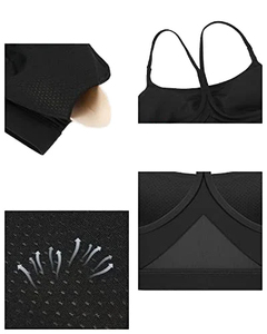 Sujetador deportivo transpirable y ligero de nailon y elastano para mujer - Soporte alto, espalda cruzada, sin costuras, para yoga y ropa deportiva - Product Image 3