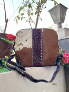 กระเป๋าถือหนังวัวขนสัตว์สไตล์โบฮีเมียนสำหรับผู้หญิงทำด้วยมือดีไซน์ใหม่มีซิปปิดพู่ตกแต่งขายดี - Product Image 5