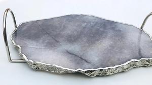 Plateaux de service en agate modernes fabriqués à la main Plateaux en pierre naturelle Planches de service en agate faites à la main - Product Image 4