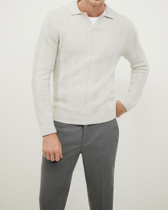 Sweat-shirt en maille confortable à col rond classique de qualité supérieure pour hommes, nouveau sweat-shirt confortable à coupe décontractée de luxe - Product Image 1