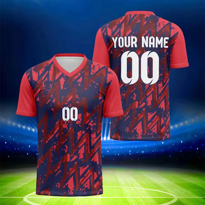 Camiseta de Fútbol de Poliéster de Alta Calidad 100% Personalizable al por Mayor, Camiseta de Sublimación con Precio Económico, Ropa de Fútbol Personalizada OEM - Product Image 5