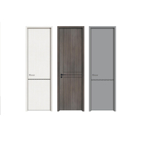Portes en bois d'aluminium de luxe pour l'intérieur Élégant sécurisé pour salle de bain Hôtel Cuisine Alliage d'aluminium durable avec surface finie